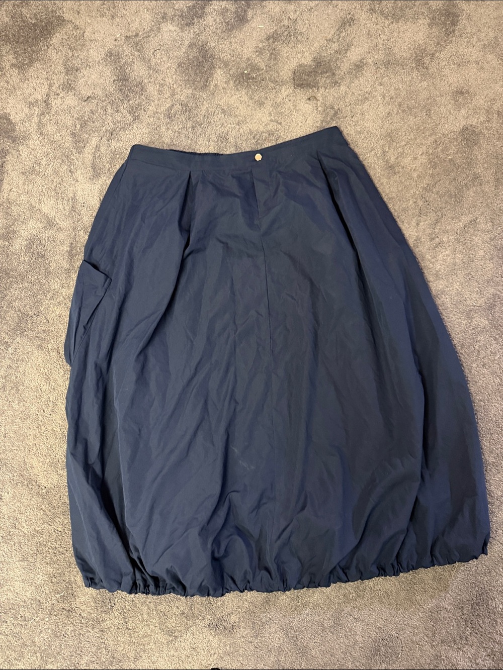 SHEIN Navy Bubble Hem Maxi Skirt